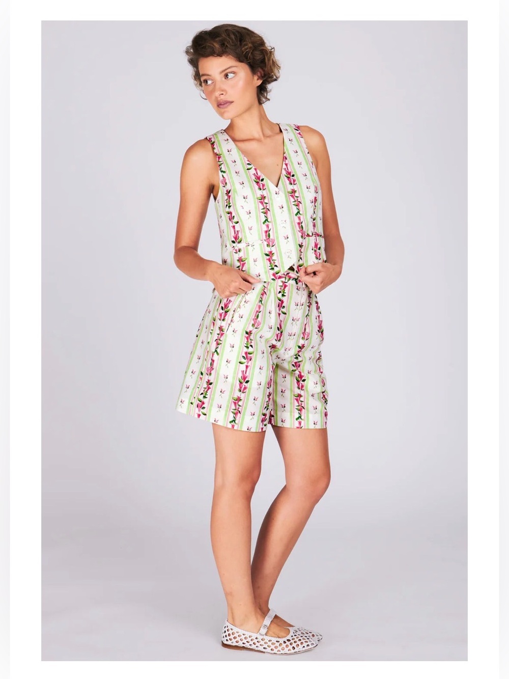 Rachel Antonoff BARRY VEST BELLFLOWER STRIPE small $228